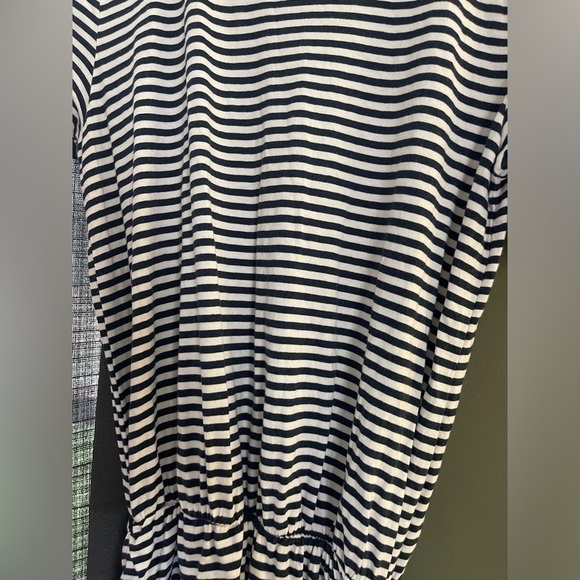 Anthropologie Stateside Organic Cotton Striped Mini Dress in Navy Women's M - Picture 4 of 8